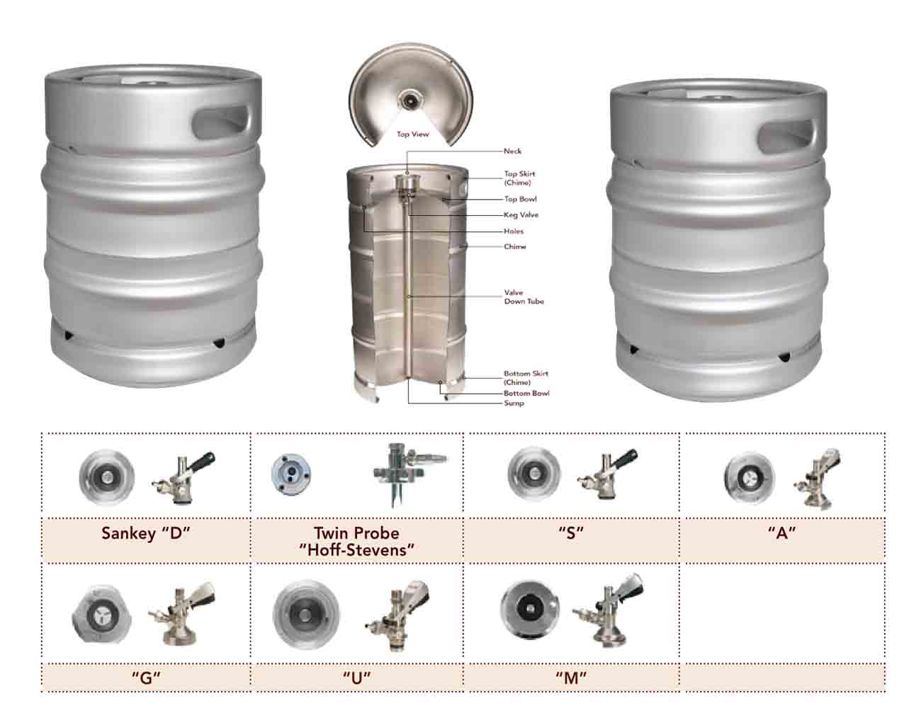 DIN 30L Stainless steel beer keg